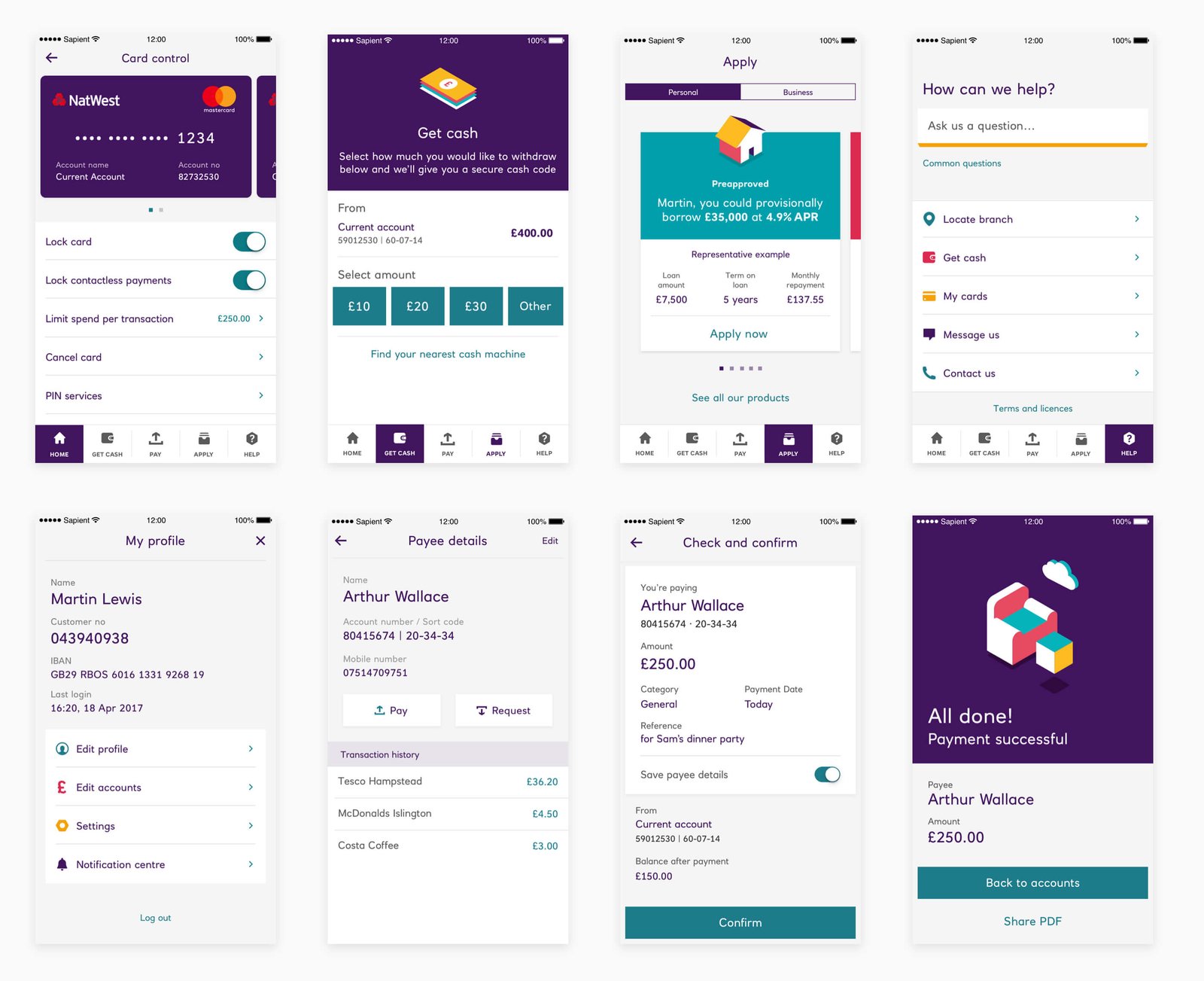 NatWest — exploring future state screens