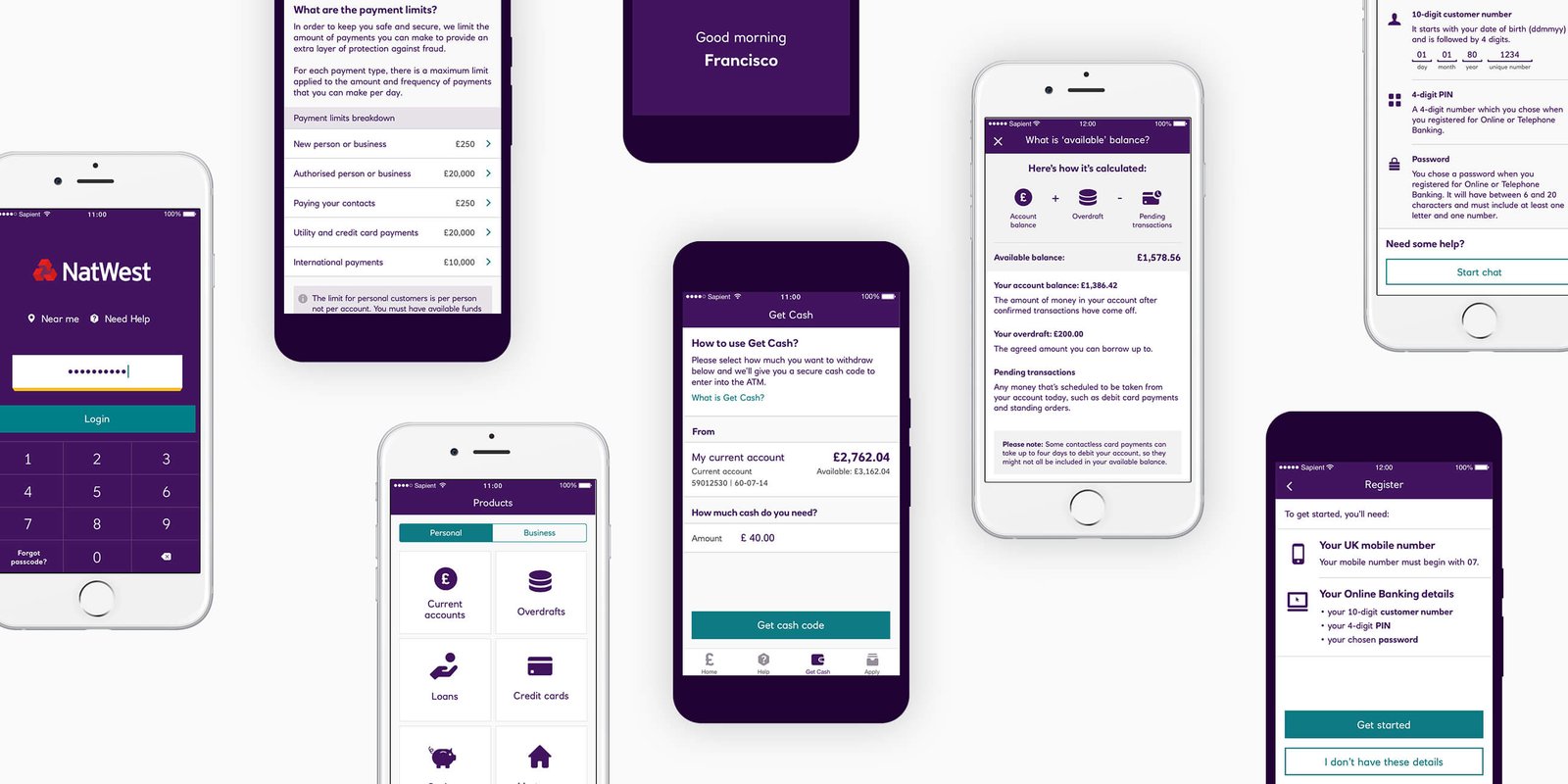 NatWest — transition screens
