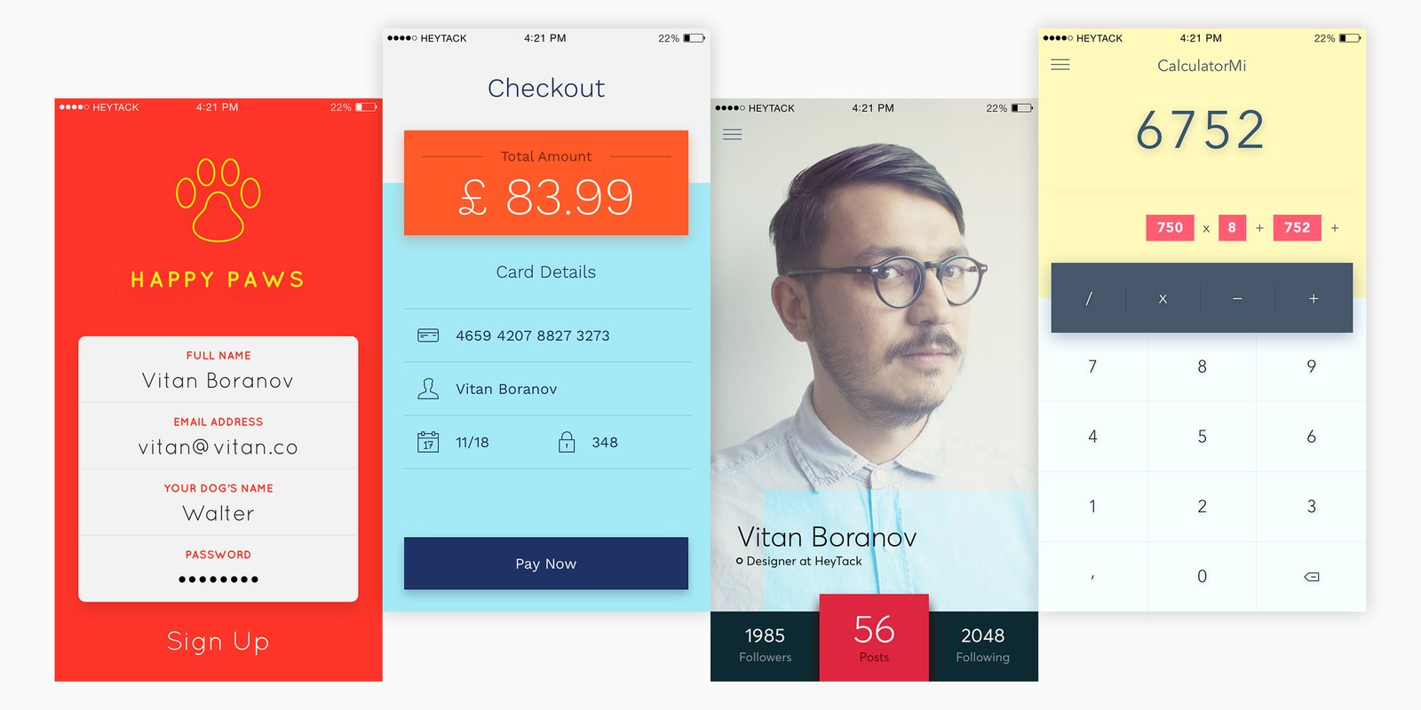 Dribbble Concepts — UI exploration