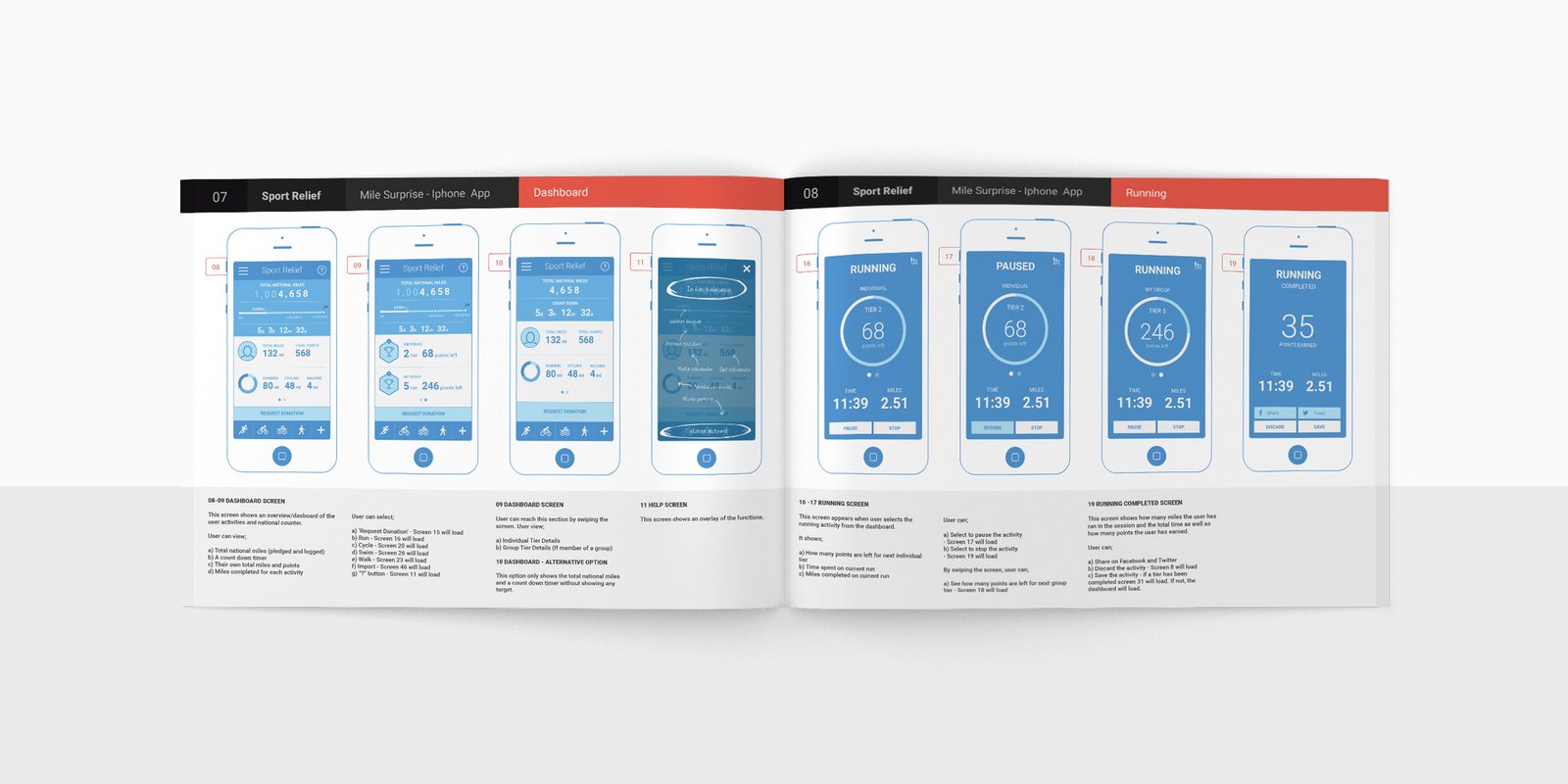 Sport Relief 2014 — app screens