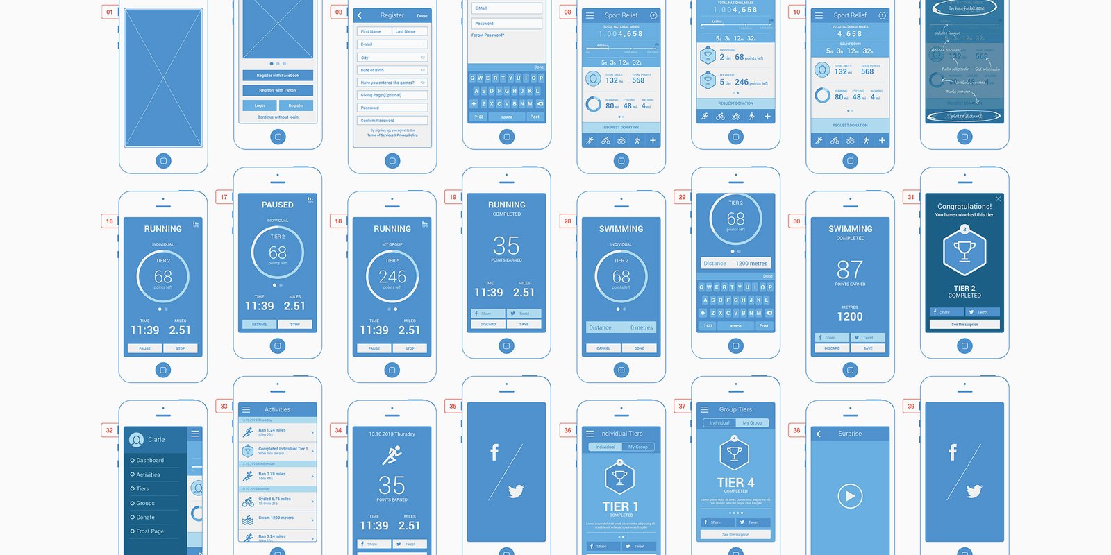 Sport Relief 2014 — progress screens