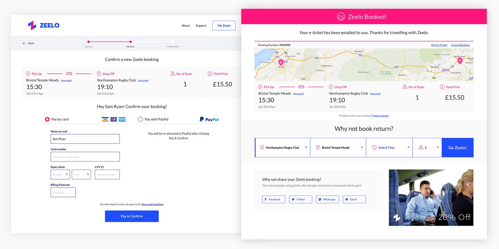 Zeelo — booking experience