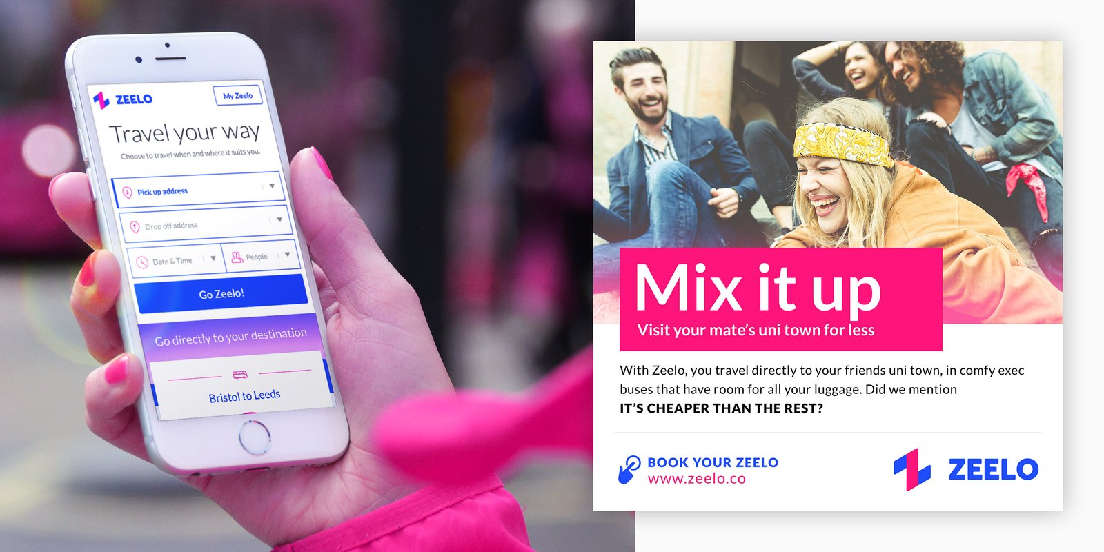 Zeelo — marketing screens